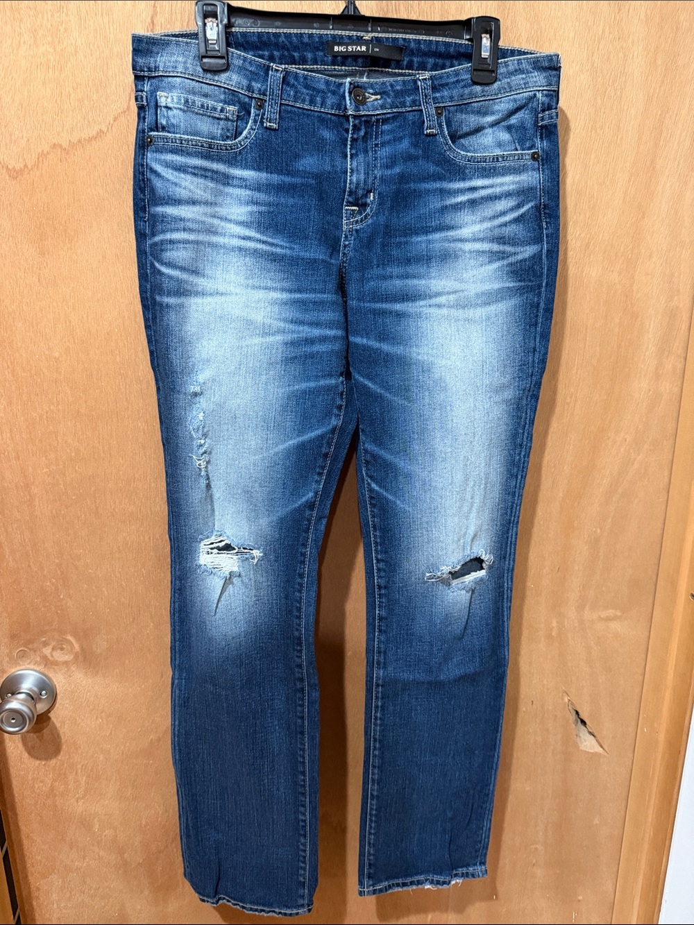 Big Star Women’s Blue Distressed Skinny Jeans Liv   31 R